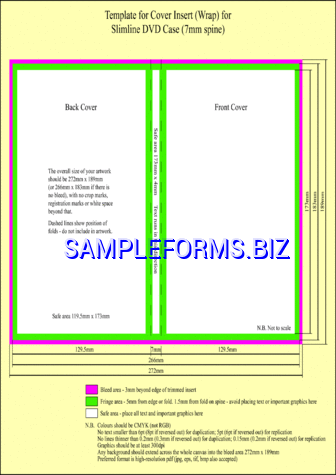 DVD Cover Template 7mm pdf free